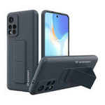 Husă Wozinsky Kickstand Case flexibilă din silicon pentru suport Xiaomi Husa Note 11 / 11T 5G / Poco M4 Pro 5G Bleumarin