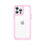Outer Space Case husa  pentru iPhone 12 Pro carcasă rigidă cu ramă de gel roz