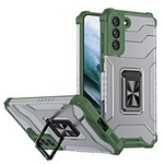 Husa Inel de cristal Case hibrid blindat husa husă + magnetyczny suport Samsung Galaxy S22+ (S22 Plus) verde Case