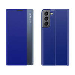 Case husa New Sleep Samsung Galaxy A54 5G Samsung Galaxy A54 5G flip cover stand albastru