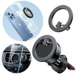 mag suport telefonul Joyroom kit multifuncțional netic auto inel de mașină stand negru (JR-ZS294)