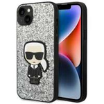 Husa Apple iPhone Glitter KARL LAGERFELD 14 Flakes Iconic Silver Hardcase