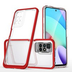 Clear 3in1 husa pentru Xiaomi Redmi 10 capac de gel cu cadru roșu