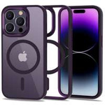 Husa Mag MagSafe iPhone Tech-protect mat 14 Pro Deep Purple/clear
