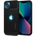 Husa iPhone 13 Spigen Rugged Armor MATTE  Negru Case + Folie sticla Acoperire completă Spigen iPhone 13