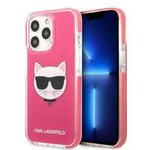 Husa Apple iPhone KARL LAGERFELD 13 Pro Max Max Choupette Head Fuchsia Pink Hardcase