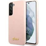 Husacase Guess GUHCS23SLSLSLMGPP S23 S911 roz / roz greu silicon Script Metal Logo-ul Case