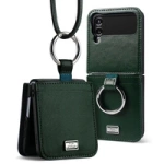 Husa Signature Ringke Folio Galaxy Z Flip 4 Verde închis