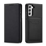 Magnet Card Case husa pentru Samsung Galaxy S22+ (S22 Plus) carte de credit portofel caz carte de titular negru