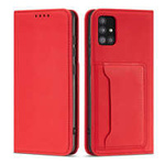 Magnet Card Case husa pentru Samsung Galaxy A13 5G portofelul de carduri de acoperire a cardului de carduri roșu