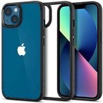 Husa iPhone 13 Spigen Ultra Hybrid  MATTE Negru Case + Folie sticla Spigen  Glas.tr Slim