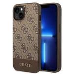 Husa Apple iPhone GUESS 14 Plus 4G Stripe Collection Brown Hardcase