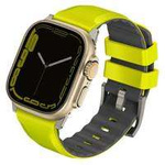 UNIQ strap Linus Apple Watch Seria 1/2/3/4/5/5/6/7/7/8/SE/SE2/Ultra 42/44/45/49mm Airosoft Silicon lime/lime green