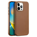 Dux Ducis Ducis Grit din piele husa pentru iPhone 14 Pro Max capac elegant din piele artificială (compatibil cu MagSafe) maro