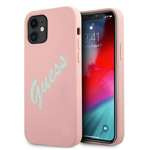 Husa GUESS Apple iPhone 12 Mini Silicone Vintage GUHCP12SLSVSPG Pink Green Hardcase