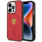Husa iPhonecase MagSafe Ferrari FEHMP14XURKR 14 Pro Max 6.7" roșu/roșu tare translucid Case