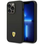 Husa iPhonecase Ferrari 14 Pro 6.1" negru/negru dur de silicon negru cu logo metalic