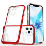 Clear 3in1 husa pentru iPhone 11 Pro capac de gel cu ramă roșie pentru 11 Pro