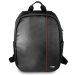 Rucsac BMW BMBPCO15CAPRBK 16" negru/negru Carbon Red Stripe