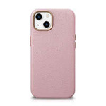 Case husa iPhone mag MagSafe iCarer Litchi Premium Leather 14 Plus din piele de piele cu roz (WMI14220711-PK)