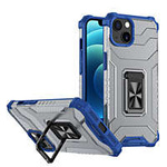 Inel de cristal Case hibrid blindat husa acoperire + magnetic suport iPhone 12 mini albastru