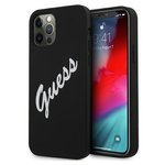 Husa GUESS Apple iPhone 12 Pro Max Silicone Vintage GUHCP12LLSVSBW Negru Alb Hardcase