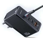 Taxa USAMS. 3xUSB-C+1xUSB GaN 100W T50 PD (numai capul) Încărcare rapidă negru/negru CC163TC01 (US-CC163)