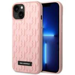 Husa Apple iPhone KARL LAGERFELD 14 Plus 3D Monogramă roz tarecase