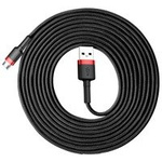 Baseus Cafule Cable Durable Nylon Braided Wire USB / micro USB 2A 3M black-red (CAMKLF-H91)