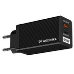 incarcator Wozinsky GaN 65W cu porturi USB, USB C suportă QC 3.0 PD negru (WWCG01)