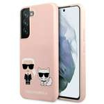 Husa KARL LAGERFELD Samsung Galaxy S22 Plus Silicon Iconic Karl &amp; Choupette Pink Hardcase