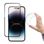 folie sticla iPhone Wozinsky Full Cover Flexi Nano Glass 14 Pro flexibil cu ramă neagră