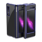Placare Case hard case cover husa cu ramă metalică Samsung Galaxy Fold albastru