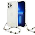 Husa GUESS Apple iPhone 13 13 Pro White Pearl Clear Hardcase