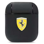 Ferrari FESA2LEBK Husă pentru AirPods negru/negru On Track Leather