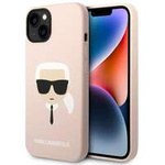 Husa Apple iPhone MagSafe KARL LAGERFELD 14 Plus Silicone Karl`s Head Bright Pink Bright Pink Hardcase