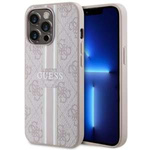 Husa iPhonecase MagSafe Guess GUHMP13LP4P4RPSP 13 Pro / 13 6.1" roz / roz tare 4G dungi imprimate Case