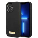 Husa Apple iPhone MagSafe GUESS 13 Pro Max Silicone Logo Plate Black Hardcase