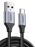 Cablu USB la USB-C QC3.0 UGREEN 2m cu mufă din aluminiu (negru)