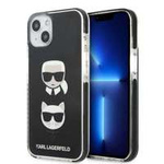 Husa Apple iPhone KARL LAGERFELD 13 Karl&amp;Choupette Head Black Hardcase