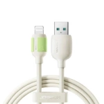 Joyroom S-A53 3A USB-A - Cablu Lightning cu vârf fluorescent 1,2 m - Bej