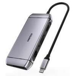 Choetech 9in1 multifuncțional USB Type C HUB - 3x USB 3.2 Gen 1 / cititor de carduri SD și TF / HDMI 4K 30Hz / VGA Full HD 60Hz / USB Type C / RJ45 gri (HUB-M15 gri)