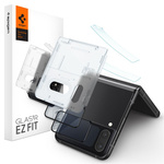 Folie sticla Spigen STICLĂ FC "EZ FIT" + FOLIE DE BALAMA 2-PACK GALAXY Z FLIP 4 NEGRU