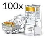 Ugreen 100x plug connector RJ45 8P8C Cat 6 transparent (60558)