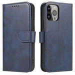 Husa Mag Case husa net pentru Xiaomi Redmi Note 12 Pro + flip cover portofel stand albastru Case