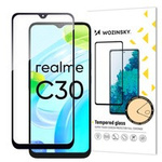folie sticla ecran Wozinsky Sticlă temperată cu lipici complet Realme C30 / Realme Narzo 50i Prime 9H pentru întreg cu ramă neagră