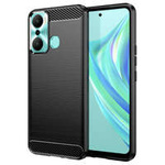 Husa Case husanounou Carbon pentru Infinix Hot 20 Play flexibil siliko carbo capac negru Case
