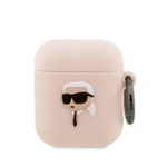 Karl Lagerfeld KLA2RUNIKP KLA2RUNIKP AirPods 1/2 capac roz / roz silicon Karl Head 3D
