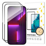 Wozinsky set de 2x super-puternic folie sticla Full Glue pentru întregul ecran cu cadru Case Friendly iPhone 14 Pro negru