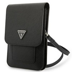 GUESS Saffiano Saffiano Triangle geantă de mână negru